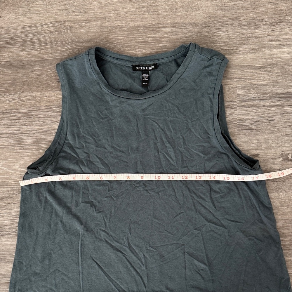 Eileen Fisher Charcoal Sleeveless Muscle Tee - Picture 5 of 6